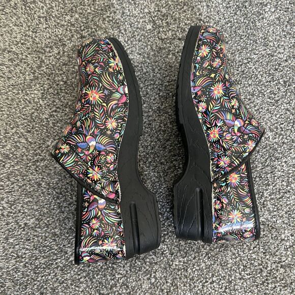 Bjork Araceli Professional Leather Clogs Floral Bird EU 39/40 - Picture 6 of 13